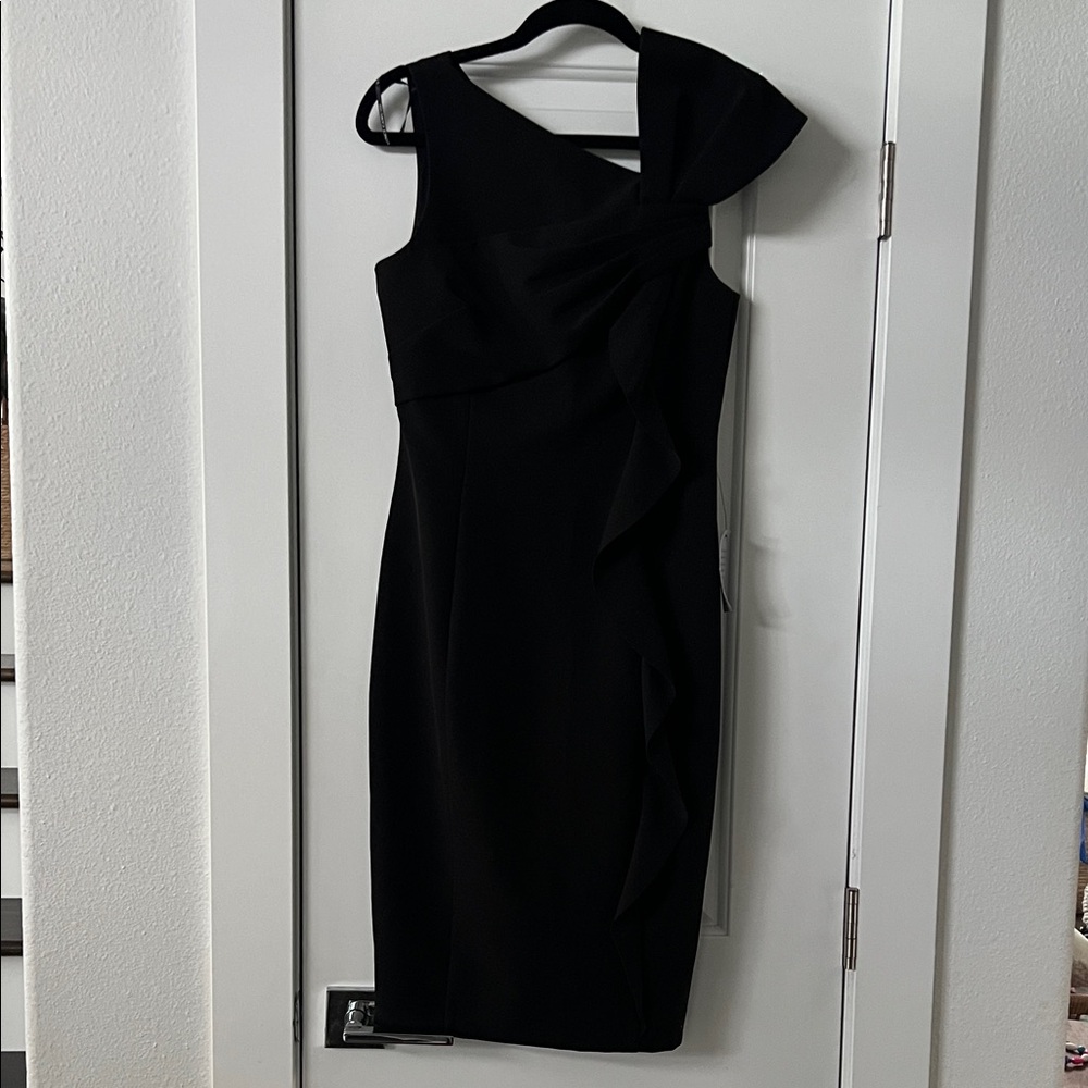 Vince Camuto One Shoulder Black Dress